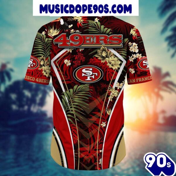 NFL San Francisco 49ers Custom Name Flower Summer Tropical Hawaiian Shirt