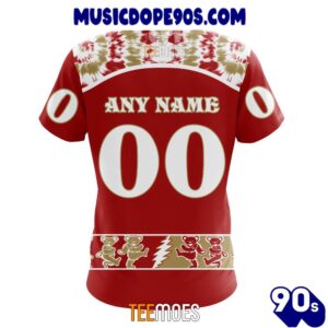NFL San Francisco 49ers Custom Name Number Grateful Dead T-Shirt