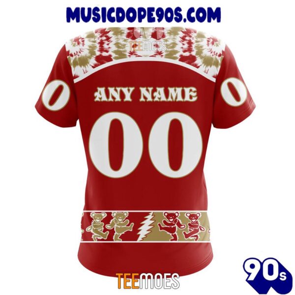 NFL San Francisco 49ers Custom Name Number Grateful Dead T-Shirt