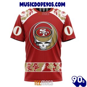 NFL San Francisco 49ers Custom Name Number Grateful Dead T-Shirt