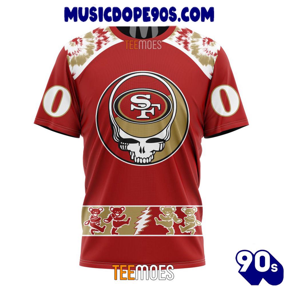NFL San Francisco 49ers Custom Name Number Grateful Dead T-Shirt NFL San Francisco 49ers Custom Name Number Grateful Dead T-Shirt