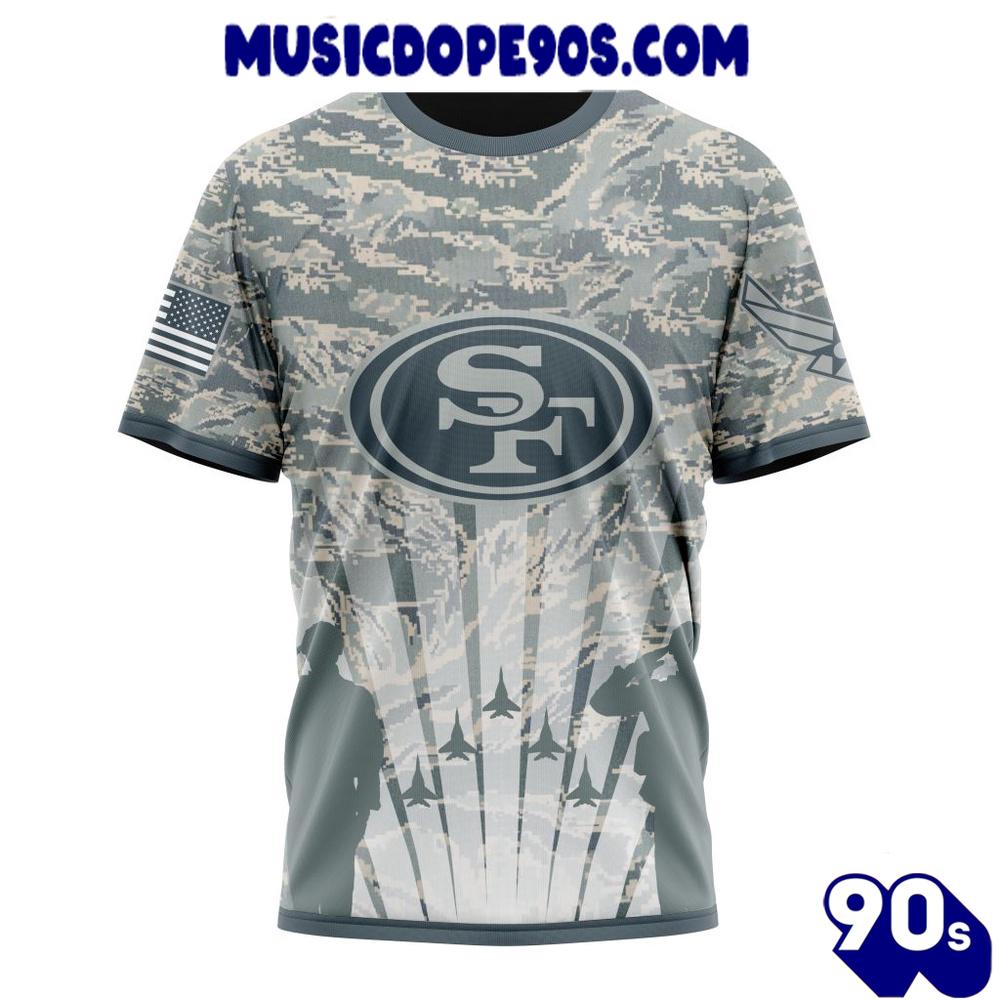 NFL San Francisco 49ers Custom Name Number Honor US Air Force Veterans T-Shirt NFL San Francisco 49ers Custom Name Number Honor US Air Force Veterans T-Shirt