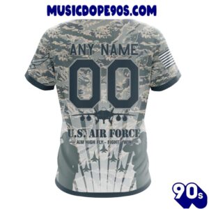 NFL San Francisco 49ers Custom Name Number Honor US Air Force Veterans T-Shirt