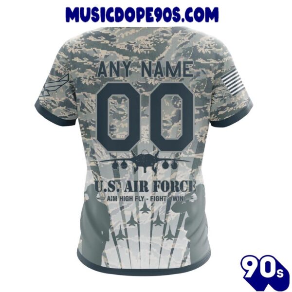 NFL San Francisco 49ers Custom Name Number Honor US Air Force Veterans T-Shirt
