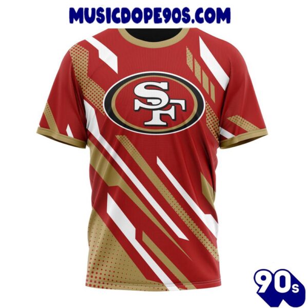 NFL San Francisco 49ers Custom Name Number MotoCross Concept T-Shirt