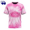 NFL San Francisco 49ers Custom Name Number Pink Tie-Dye T-Shirt