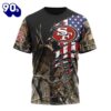 NFL San Francisco 49ers Custom Name Number Special Camo Realtree T-Shirt