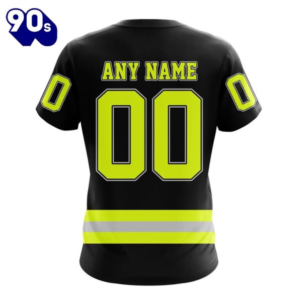 NFL San Francisco 49ers Custom Name Number Special FireFighter Uniform T-Shirt