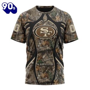 NFL San Francisco 49ers Custom Name Number Special Hunting Camo T-Shirt