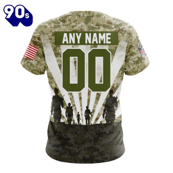 NFL San Francisco 49ers Custom Name Number Veterans And Families T-Shirt