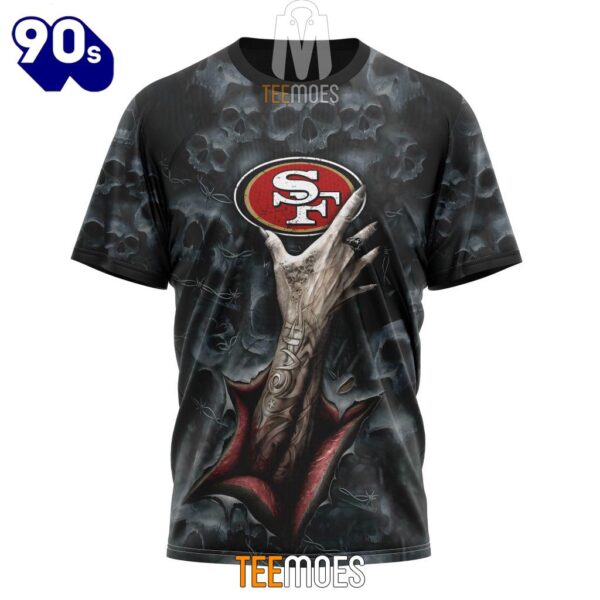 NFL San Francisco 49ers Halloween Horror Skull T-Shirt
