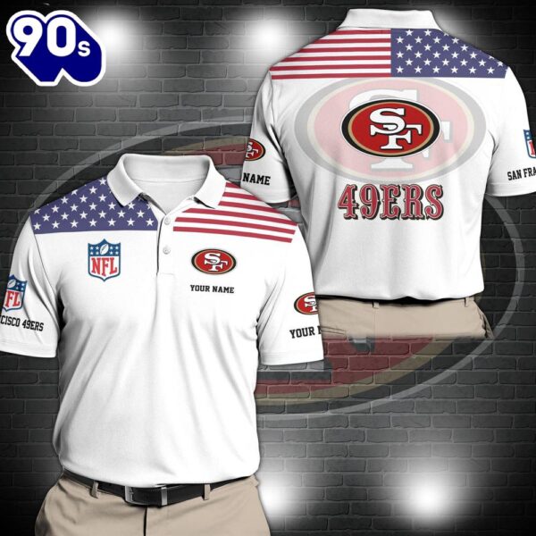 NFL San Francisco 49ers Sport Polo Shirt Custom Your Name  Gift For Fans