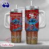 NFL San Francisco 49ers Stitch Glitter Custom Stanley Quencher 40oz Stainless Steel Tumbler With Handle