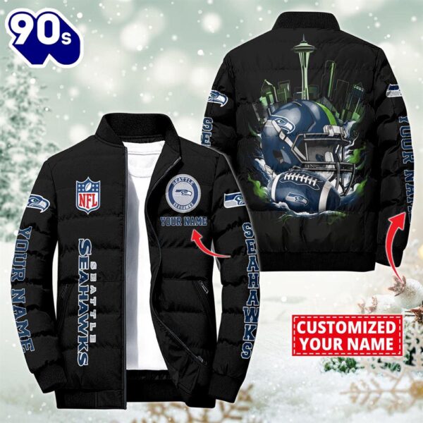 NFL Seattle Seahawks City Puffer Jacket Custom Name  – Sport Puffer Jacket