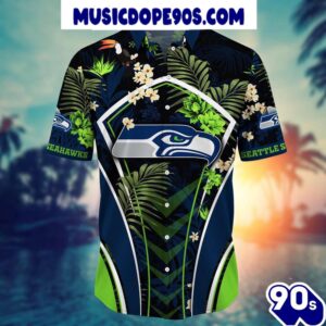 NFL Seattle Seahawks Custom Name Flower Summer Tropical Hawaiian Shirt