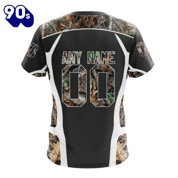 NFL Seattle Seahawks Custom Name Number Camo Hunting T-Shirt