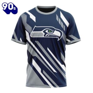 NFL Seattle Seahawks Custom Name Number MotoCross Concept T-Shirt