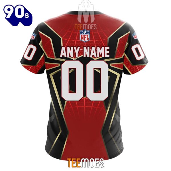 NFL Seattle Seahawks Custom Name Number Spider Man T-Shirt