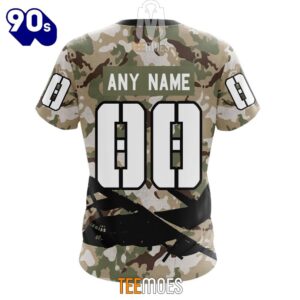 NFL Seattle Seahawks Custom Name Number Veteran Salute To Service T-Shirt