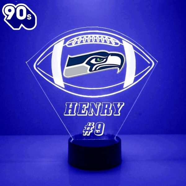 NFL Seattle Seahawks Football Led Sports Fan Lamp  Gift Christmas