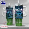NFL Seattle Seahawks Stitch Glitter Custom Stanley Quencher 40oz Stainless Steel Tumbler With Handle