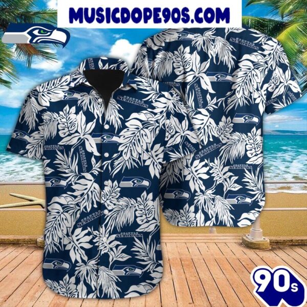 NFL Seattle Seahawks Tropical Leafs Hawaiian Shirt