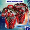 NFL Tampa Bay Buccaneers Custom Name Flower Summer Tropical Hawaiian Shirt