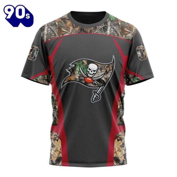 NFL Tampa Bay Buccaneers Custom Name Number Camo Hunting T-Shirt