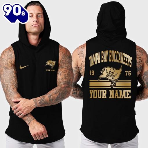 NFL Tampa Bay Buccaneers Men Workout Hooded Tank Top NFL Tampa Bay Buccaneers Men Workout Hooded Tank Top