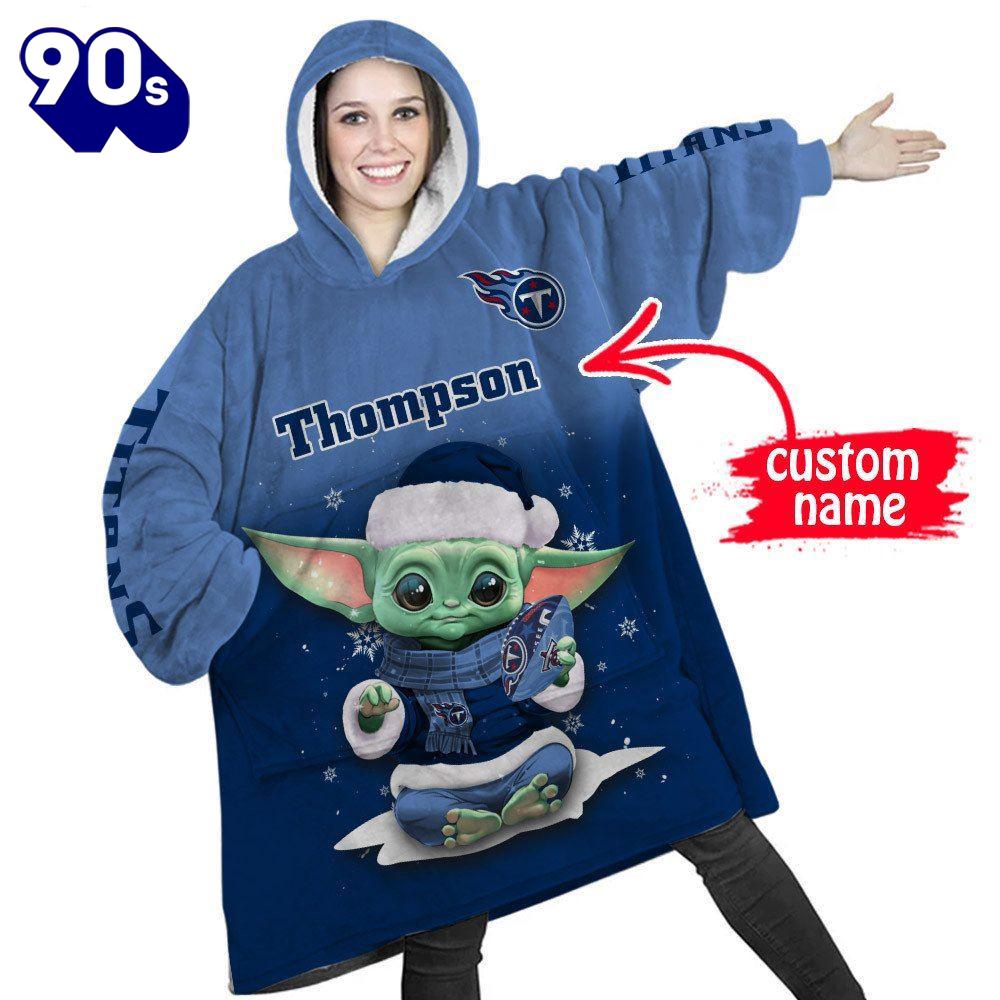 NFL Tennessee Titans Baby Yoda Custom Huggle Hoodie NFL Tennessee Titans Baby Yoda Custom Huggle Hoodie