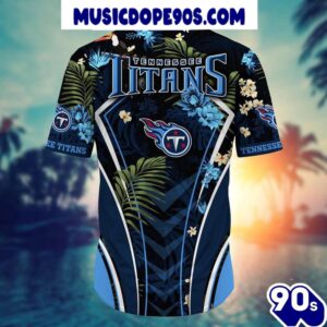 NFL Tennessee Titans Custom Name Flower Summer Tropical Hawaiian Shirt