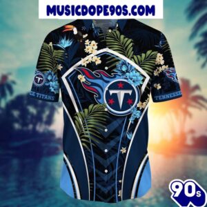 NFL Tennessee Titans Custom Name Flower Summer Tropical Hawaiian Shirt