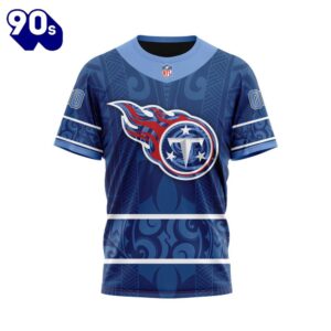 NFL Tennessee Titans Custom Name Number Native With Samoa Culture T-Shirt