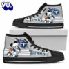 NFL Tennessee Titans Mickey High Top Shoes For Fans New Canvas Shoes
