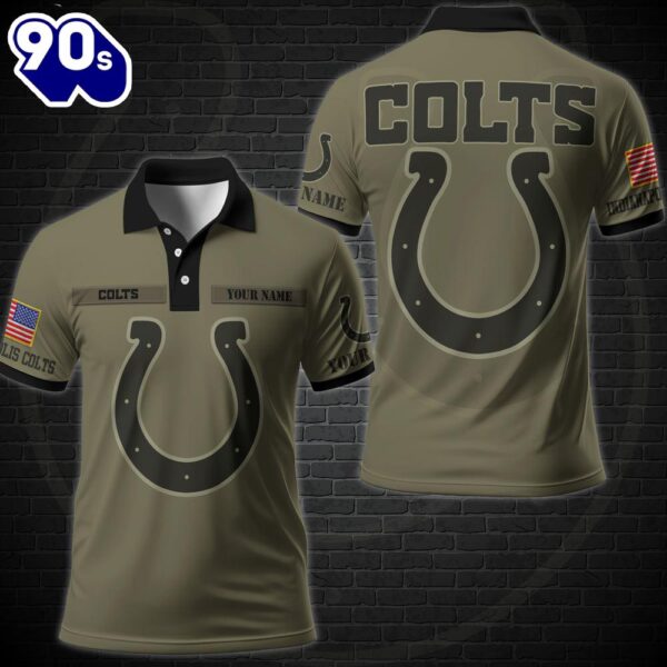 NFL Vetaran Day Indianapolis Colts Polo Shirt Custom Your Name Veteran Polo Shirt