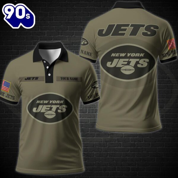 NFL Vetaran Day New York Jets Polo Shirt Custom Your Name Veteran Polo Shirt