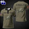 NFL Vetaran Day Philadelphia Eagles Polo Shirt Custom Your Name Veteran Polo Shirt