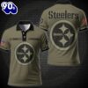 NFL Vetaran Day Pittsburgh Steelers Polo Shirt Custom Your Name Veteran Polo Shirt