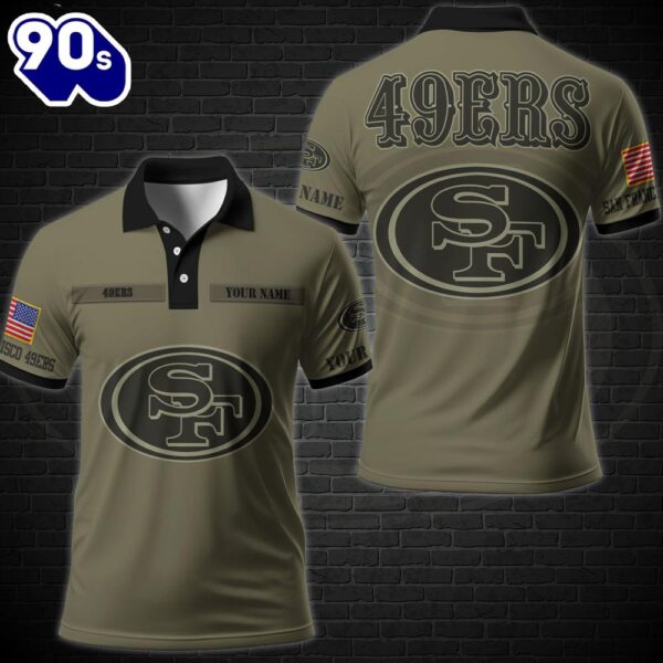 NFL Vetaran Day San Francisco 49ers Polo Shirt Custom Your Name Veteran Polo Shirt