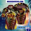 NFL Washington Commanders Custom Name Flower Summer Tropical Hawaiian Shirt