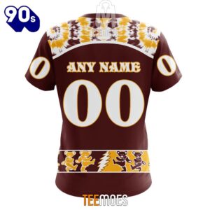 NFL Washington Commanders Custom Name Number Grateful Dead T-Shirt