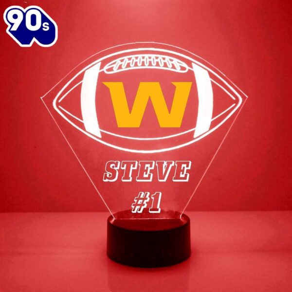 NFL Washington Football Team Football Led Sports Fan Lamp  Gift Christmas