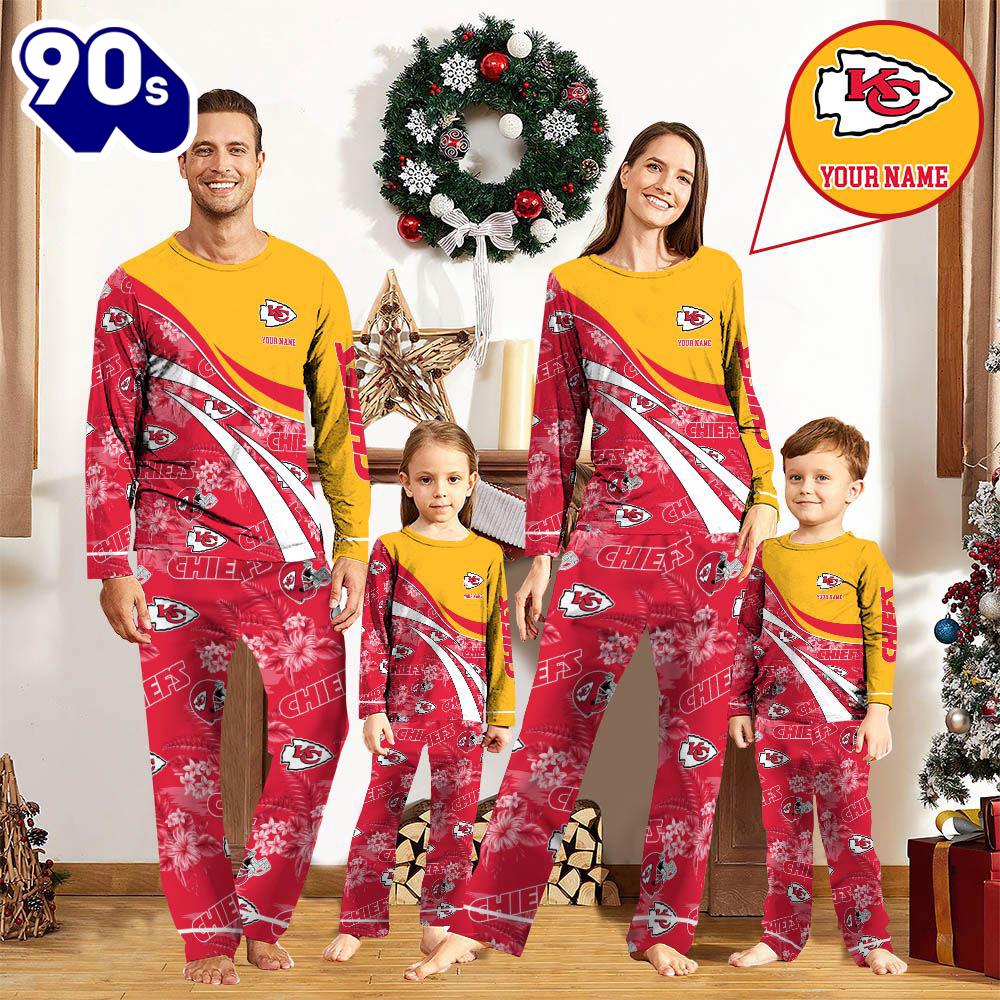 NFL Family Pajama Set, NFLKansas City Chiefs Pajamas Personalized Your Name Football Team Pajamas NFL Family Pajama Set, NFLKansas City Chiefs Pajamas Personalized Your Name Football Team Pajamas