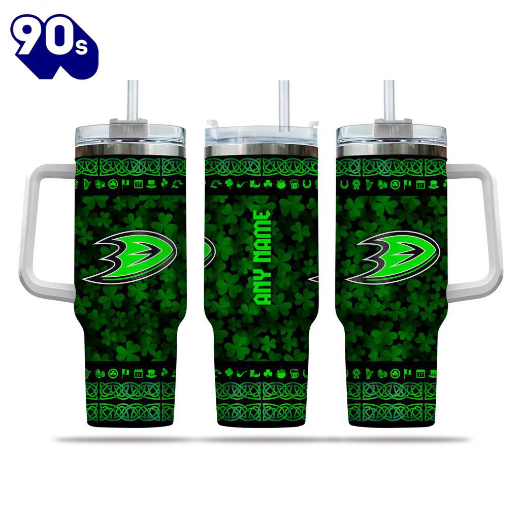 NHL Anaheim Ducks Happy St. Patrick's Day Custom Stanley Quencher 40oz Stainless Steel Tumbler With Handle - NHL Tumbler 40oz NHL Anaheim Ducks Happy St. Patrick's Day Custom Stanley Quencher 40oz Stainless Steel Tumbler With Handle - NHL Tumbler 40oz