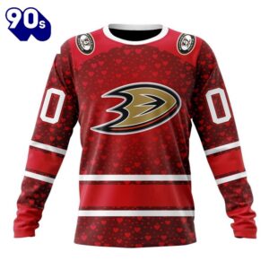 NHL Anaheim Ducks Special Gift For Valentines Day All Over Print Shirt