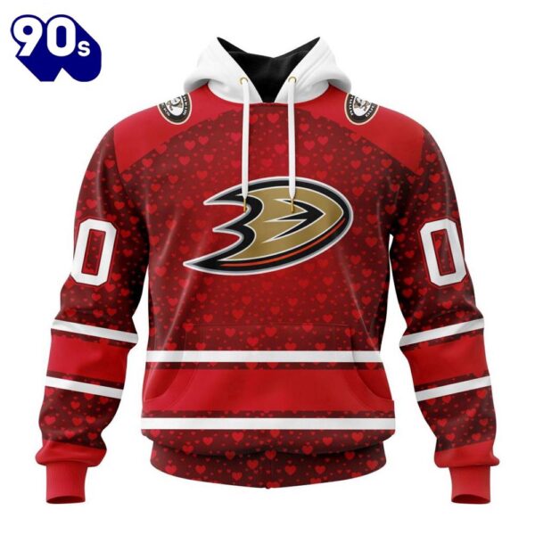 NHL Anaheim Ducks Special Gift For Valentines Day All Over Print Shirt