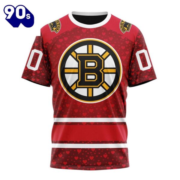 NHL Boston Bruins Special Gift For Valentines Day All Over Print Shirt