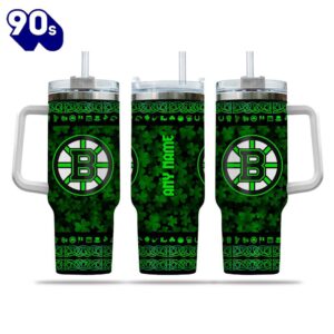 NHL Boston Bruins Special St. Patrick’s Day 40oz Tumbler With Handle