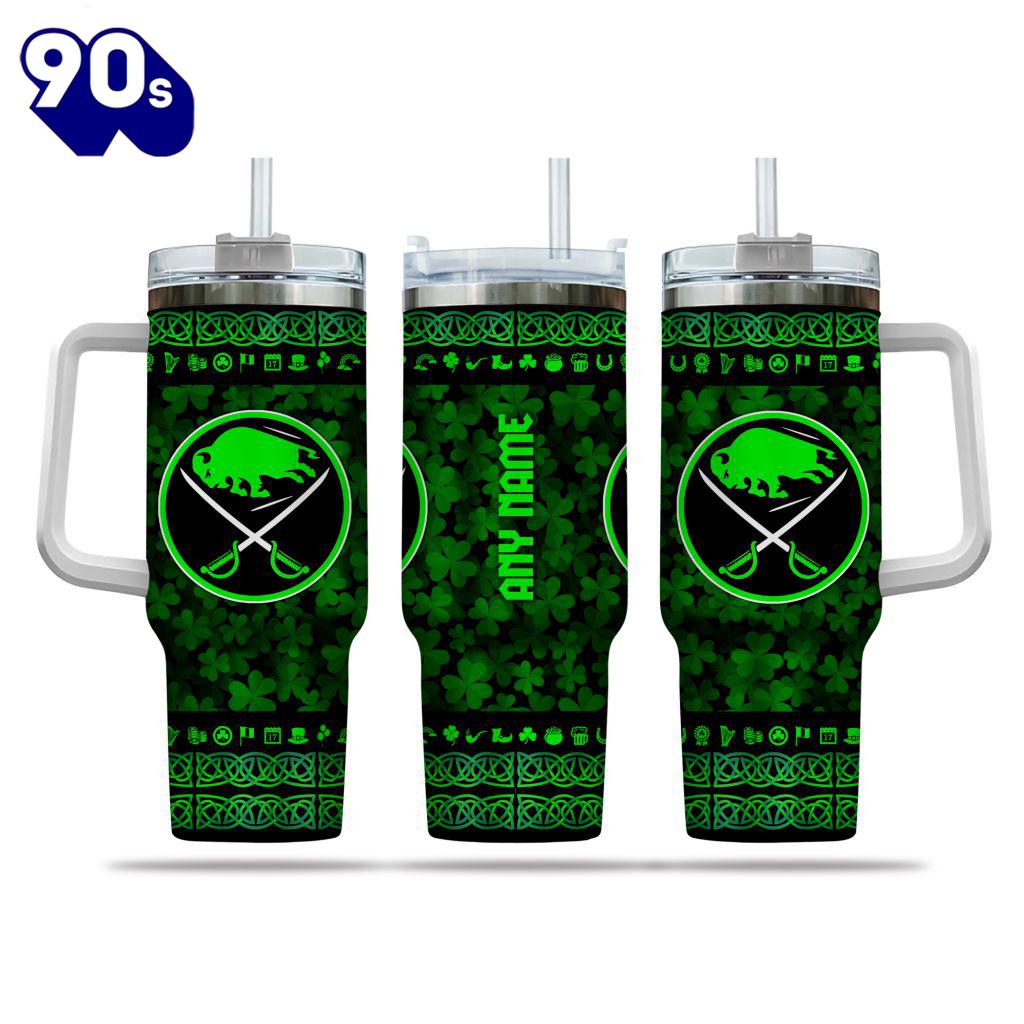 NHL Buffalo Sabres Happy St. Patrick's Day Custom Stanley Quencher 40oz Stainless Steel Tumbler With Handle - NHL Tumbler 40oz NHL Buffalo Sabres Happy St. Patrick's Day Custom Stanley Quencher 40oz Stainless Steel Tumbler With Handle - NHL Tumbler 40oz