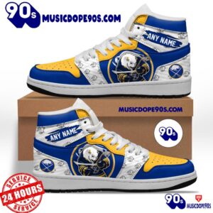 NHL Buffalo Sabres With Team Mascot Customized Air Jordan 1 Sneaker